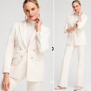 NWT NEW  Chico’s Ponte Blazer in English Cream
